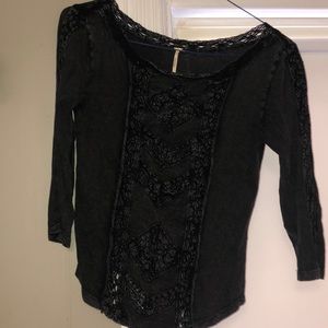 Free people dark grey top size M. Never worn!